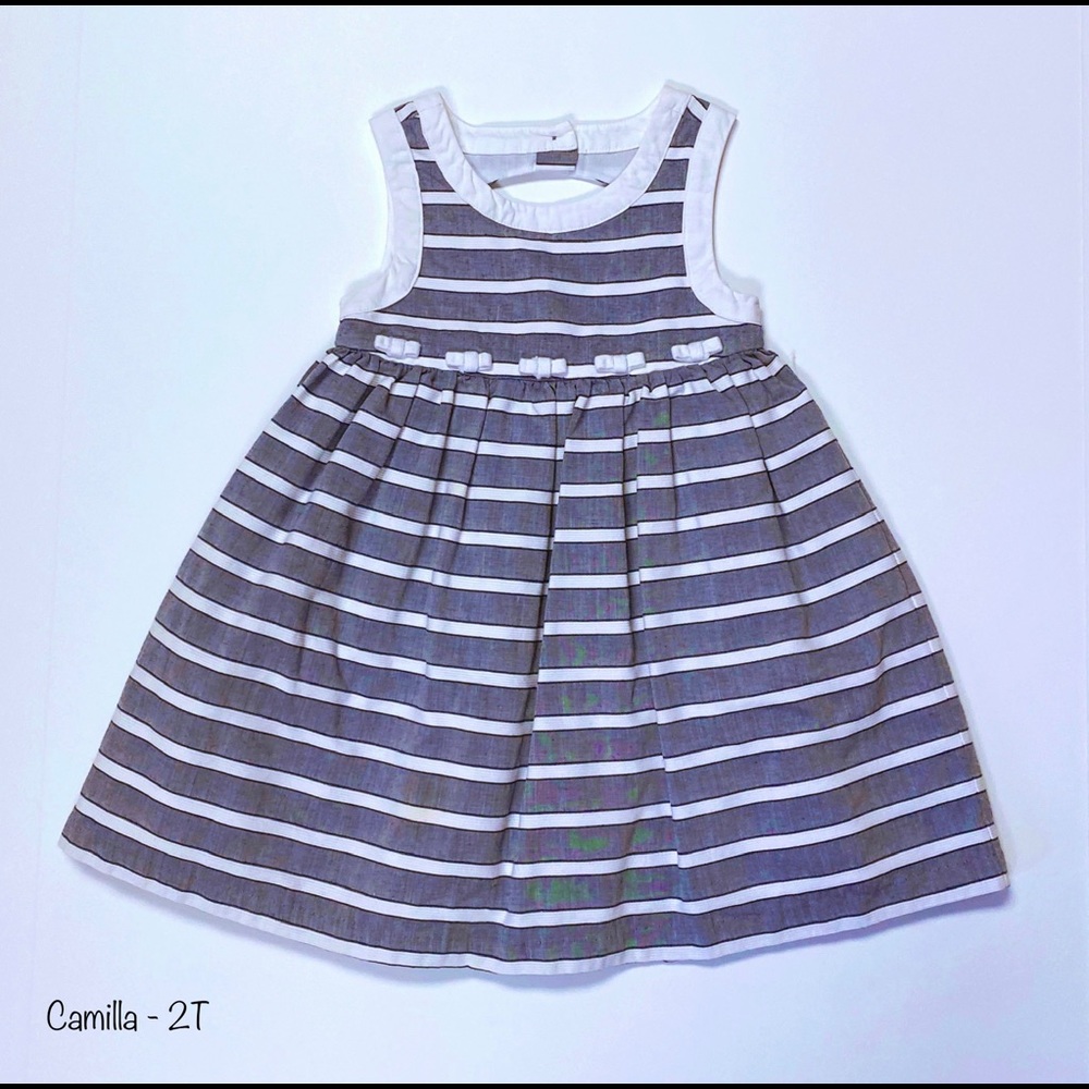 Camilla Navy & White Nautical Dress - 2T